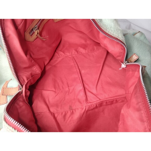 Vintage Dooney & Bourke Large Triangle Satchel Italian Leather Calf hair Bag - Picture 16 of 16